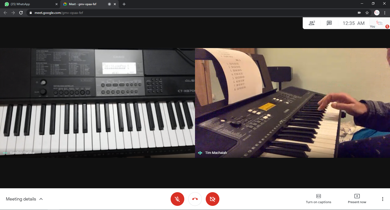 Online vocal training session at Shri Swami Samarth Sangeet Vidyalaya
