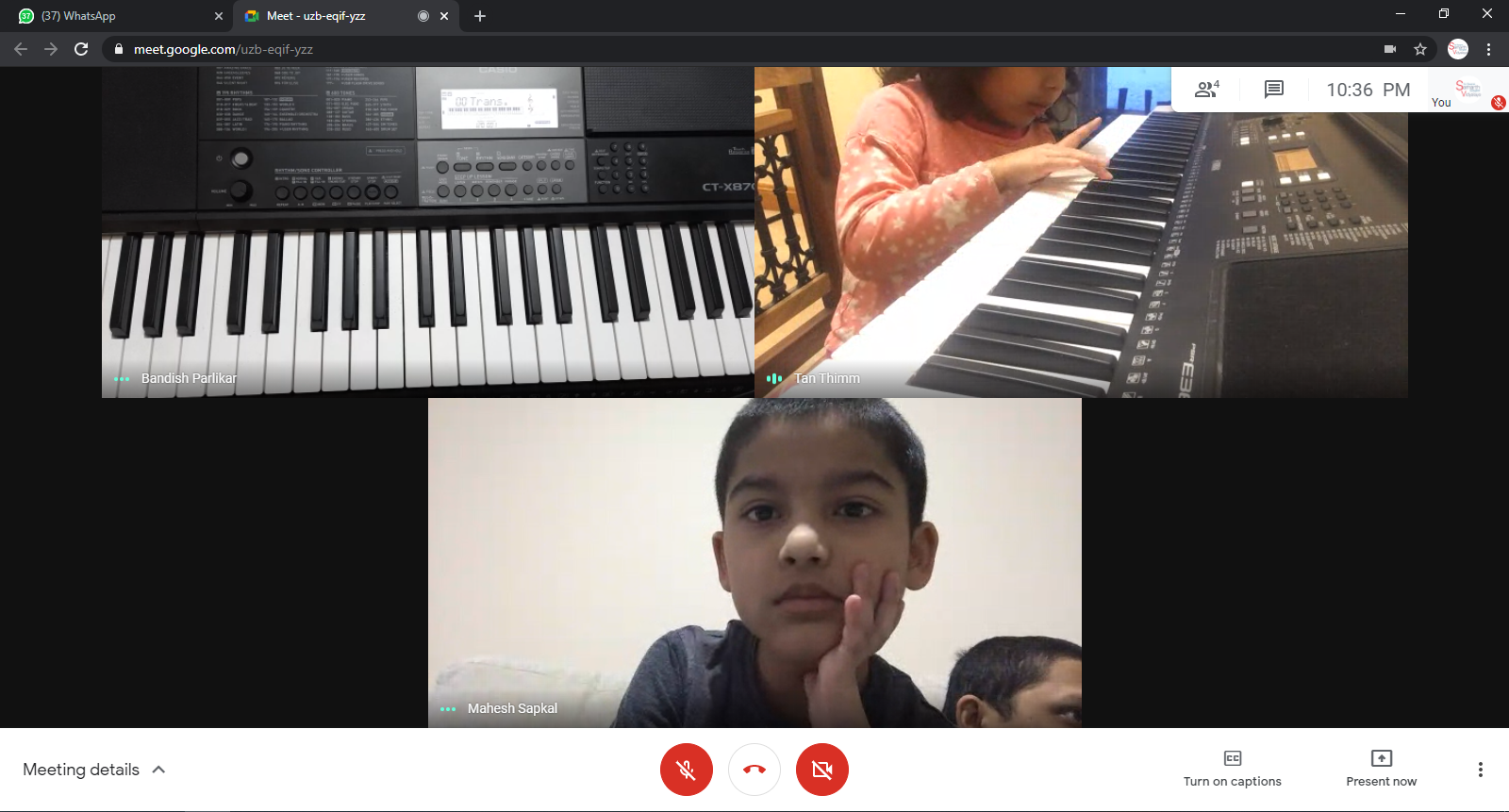 Online flute lesson at Shri Swami Samarth Sangeet Vidyalaya